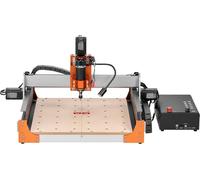 Fraiseuse CNC, broche 500 W, fraiseuse à graver le bois à 3 axes, avec double rail linéaire et vis à billes, zone de travail 400 x 400 x 95 mm, défonceuse, pour la découpe et la sculpture du bois et d