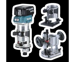 Fraiseuse combinée sans fil MAKITA avec accessoires Li-ion 18V/5,0Ah DRT50RTJX2