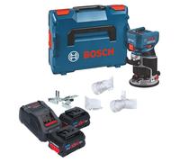 Fraiseuse de chants Bosch GKF 18V-8 Professional 18 V 8,0 mm sans balais + 2 batteries ProCORE 5,5 Ah + chargeur + L-Boxx