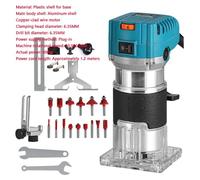 Fraiseuse électrique pour bois - Modèle A - 2000 W - 30000 tr/min - Avec perceuse - 6,35 mm - Pour l'usinage du bois, le fraisage et la gravure