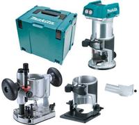 MAKITA Fraiseuse combinée sans fil avec accessoires Li-ion 18V, sans batterie Z DRT50ZJX2