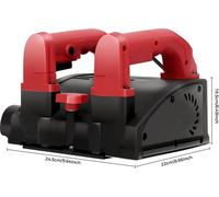 Fraiseuse murale - Fraiseuse électrique pour rainures murales 1200 W - Lot de 26 lames en acier au tungstène - Largeur de fraisage 16 cm - Profondeur réglable de 0 à 4 mm - Prise européenne - Pour le 