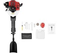 Fraiseuse pour trancher le sol, essence, 2 temps, pour jardin, arbres et travaux de terrassement, 1900W. Mini-excavatrice à essence portative avec une pelle de 50 x 17 cm. Machine pour creuser des tro