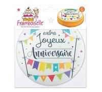 Framboiselle Disque Azyme Joyeux Anniversaire 30 g
