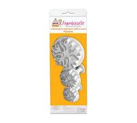 Framboiselle FRA8805 Découpoirs Éjecteurs Pas 3 Flocons Plastique Blanc 21x9.5x7.5 cm