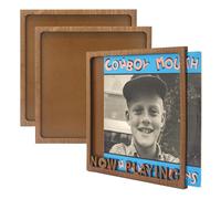 FramePro Lot de 3 cadres de rangement pour disques vinyles Marron 31,5 x 31,5 cm