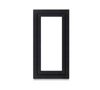 Framex Fenêtre Cave PVC 50x100 cm Anthr. Oscillo-Battante DIN Gauche Double | Double Vitrage 32 mm, Largeur x Hauteur: 500 x 1000 mm, Sous-Sol, Garage, Abri de Jardin et Cellier