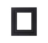 Framex Fenêtre de Cave 40x50 cm, Oscillo-Battante Gauche, Intérieur Blanc/Extérieur Anthracite | Double Vitrage 32mm (400x500 mm), Poignée à Droite, Fenêtre PVC pour Sous-Sol, Garage et Abri de Jardin