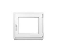 Framex Fenêtre de Cave 55x45 cm, Oscillo-Battante Droite, Intérieur/Extérieur Blanc | Triple Vitrage 32mm, Fenêtre PVC pour Sous-sol, Garage et Abri de Jardin