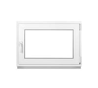 Framex Fenêtre de Cave 75x55 cm, Oscillo-Battante Droite, Intérieur/Extérieur Blanc | Double Vitrage 32mm, Fenêtre PVC pour Sous-sol, Garage et Abri de Jardin
