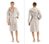 FRANÇAIS : PEIGNoir douillet, peignoir unie avec capuche en coton, peignoir de sauna en polaire, pour hommes et femmes, avec ceinture longue