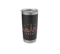 France Capitale Skyline Tour Eiffel Paris Gobelet isotherme en acier inoxydable double paroi