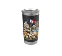 france la republique francaise voyage paris icônes Gobelet isotherme en acier inoxydable double paroi