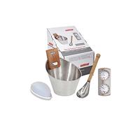France Sauna Coasto SN-STEAMPK - Pack d'accessoires pour Sauna Traditionnel Luminaires + Seau & Louche + Hygro/Thermomètre