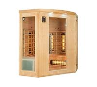 France Sauna - SN-APOLLON-Q3C - Sauna Infrarouge Apollon - Bouton on/Off - Purification de la Cabine par Ioniseur - Chromothérapie 7 Couleurs - 3/4 Places