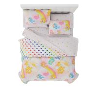 Franco Collectibles Care Bears Parure de lit 7 pièces Super Douce avec Couvre-Oreiller, lit Double, (Produit sous Licence Officielle)