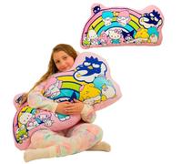 Franco Collectibles Cozy Bedding Coussin de Corps surdimensionné en Peluche Super Douce (Produit sous Licence Officielle), 64,8 x 91,4 cm, Hello Kitty et Ses Amis