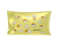 Franco Collectibles Hello Kitty & Friends Gudetama Beauty Taie d'oreiller Standard en Satin Soyeux pour Cheveux et Peau 50,8 x 76,2 cm (Produit sous Licence Officielle)