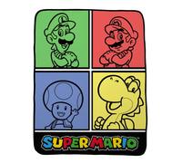 Franco Collectibles Super Mario Bedding Couvre-lit Super Doux Micro Raschel 116,8 x 152,4 cm (Produit sous Licence Officielle)