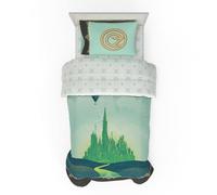 Franco Collectibles Wicked Elphaba and Glinda Parure de lit 4 pièces super douce réversible pour lit jumeau (produit sous licence officielle)