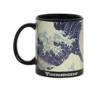 Franco Cosimo Panini Halta Definition Tasse en céramique imprimée avec une œuvre d'art de Kanagawa, avec une élégante boîte cadeau, capacité 325 ml, F.to 9,5 H x 8 cm, vague