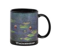 Franco Cosimo Panini Halta Definition Tasse en céramique imprimée avec une œuvre d'art de Monet, avec une élégante boîte cadeau, capacité 325 ml, F.to 9,5 H x 8 cm, nénuphars