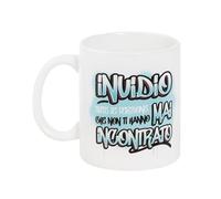 Franco Cosimo Panini O.P.S. - Tasse en céramique personnalisée, avec phrases amusantes et au design attrayant, adaptée pour four, micro-ondes, lave-vaisselle, capacité 350 ml, format 10 x 8 x 8 cm