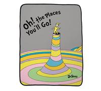 Franco Dr. Seuss Oh The Places You'll Go Couvre-lit Super Doux en Micro Raschel 117,8 x 152,4 cm Collectibles