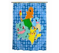 Franco Ensemble de Rideau de Douche et Anneaux Pokémon Anime 13 pièces (Produit sous Licence Officielle)