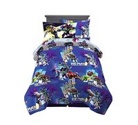 Franco He-Man et Les Maîtres de l'univers Parure de lit Super Douce avec taie d'oreiller pour lit Simple 5 pièces