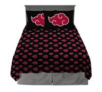 Franco Naruto Akatsuki Parure de lit en Microfibre Super Douce pour Grand lit (Produit Officiel Naruto)