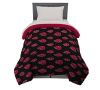 Franco Naruto Anime Akatsuki Parure de lit en Microfibre Douce pour lit Simple (Produit Officiel Naruto)