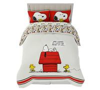 Franco Peanuts Classic Pals Parure de lit et Couette Super Douce, 5 pièces pour Grand lit, (Produit sous Licence Officielle)