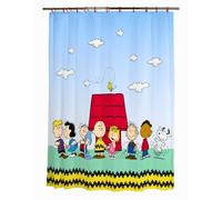 Franco Peanuts Ensemble Rideau de Douche 13 pièces et Anneaux (Produit sous Licence Officielle)