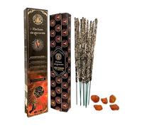 Frangrance & Sens Encens bâtons naturels cannelle, artisanaux faits à la main, y compris de véritables pierres de cornaline et longue durée (environ 75 min), 20 g