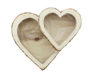 Frank Flechtwaren Plant Heart Bouleau en Lot de 2