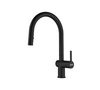 FRANKE 115.0653.404, Robinet d'évier de cuisine Active J pull down spray, Noir mat