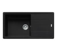 Evier cuisine 1 bac FRANKE Basis BFG 611 XL égouttoir réversible + vidage manuel noir mat