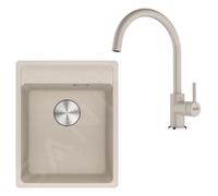 Franke Colonnes Set de cuisine G273SA évier en fragranit MRG 610-37 RTL + robinet FP 6018.082 sahara 114.0700.784