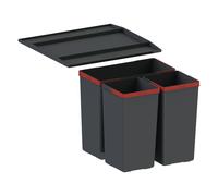 Franke EasySort poubelle 29.5 l noir-rouge 121.0494.150