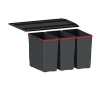 Franke EasySort poubelle 43.5 l noir-rouge 121.0494.192