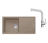 Franke - Ensemble G264KA, évier en fragranit BFG 611 et robinet FS 3230.031, cachemire / chrome 114.0700.739