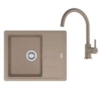 Franke - Ensemble G278KA, évier en fragranit BFG 611-62 et robinetterie FP 6018.424, cachemire 114.0700.800