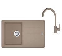 Franke - Ensemble G279KA, évier en fragranit BFG 611-78 et robinet FP 6018.424, cachemire 114.0700.805