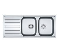 Franke Évier à encastrer 006464 Inox Dekor G 80 cm inox avec siphon