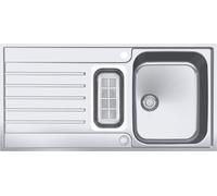 FRANKE Evier à encastrer ARGOS AGX 251 G avec vidage intégral et robinet à poussoir / Découpe : 987 x 497 mm / Evier à fleur / SlimTop