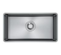 Franke Évier de cuisine en acier inoxydable brossé avec une cuve simple Maris Quiet MQX 110-82 - 122.0694.479