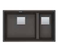 Franke Kubus 2 - Evier en fragranite KNG 120/2, 76x46 cm, gris ardoise 125.0714.199