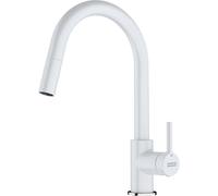 Franke Lina - Mitigeur d'évier FC 6051.094 avec douchette extractible, blanc-artic 115.0626.081