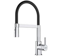 Franke LINA semi-pro a douchette double jet Mitigeur, Chrome et noir 115.0626.085